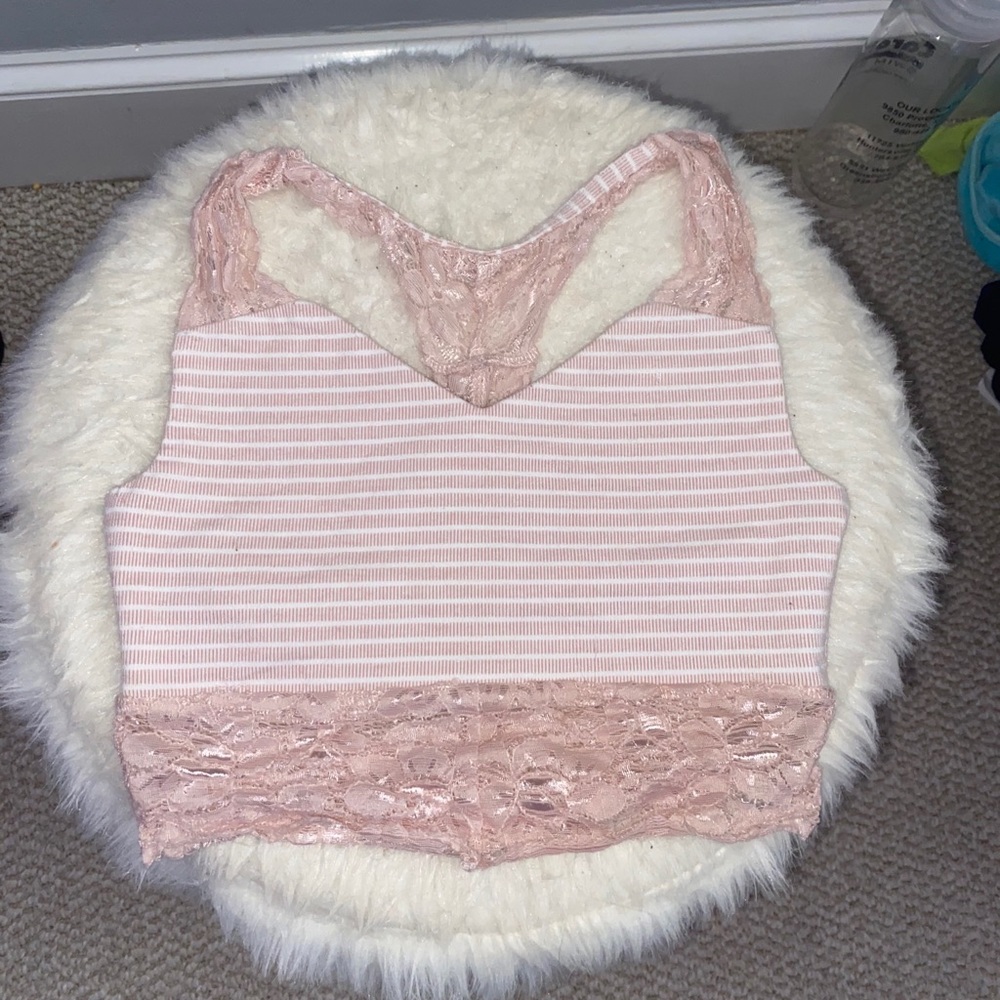 light pink lacey bra
